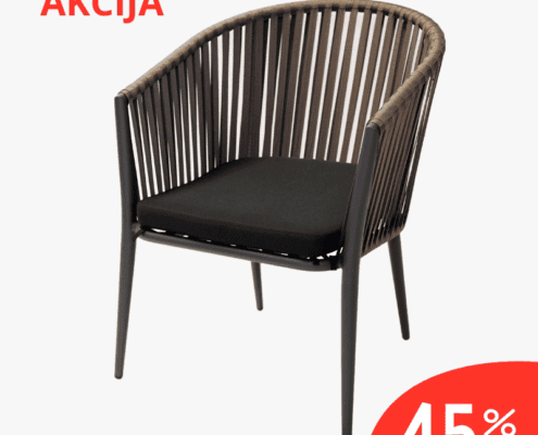 Stolica Cara. Na fotografiji se nalazi Cara stolica koja je namijenjena za vanjsku upotrebu. Na sve Cara stolice imamo akciju -45% popusta.