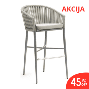 Cara barska stolica siva. Na fotografiji se nalazi Cara barska stolica sive boje koja je na akciji 45%.