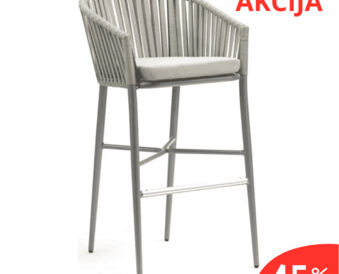 Cara barska stolica siva. Na fotografiji se nalazi Cara barska stolica sive boje koja je na akciji 45%.
